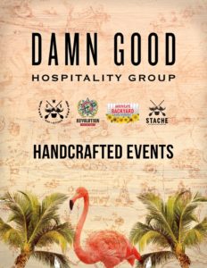 Image of the cover of the Damn Good Hospitality Group Handcrafted Events booklet