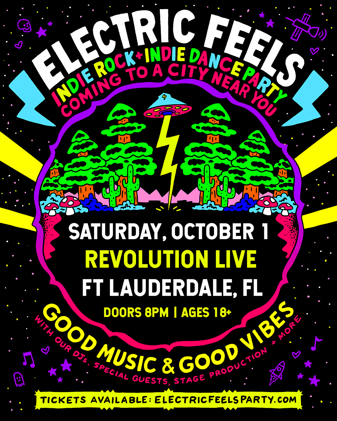 Electric Feels: Indie Rock + Indie Dance Party