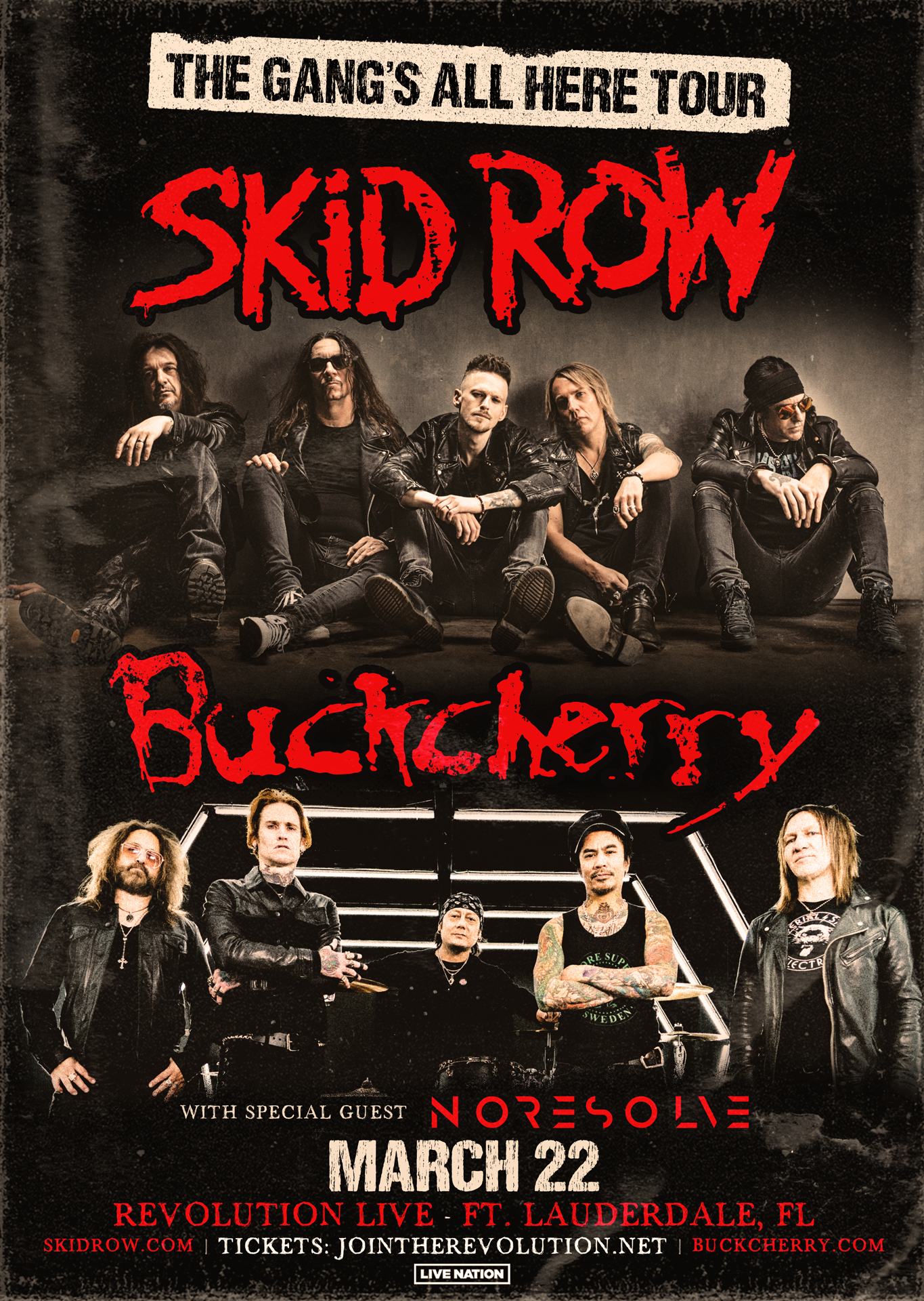 The Gang’s All Here Tour with Skid Row and Buckcherry