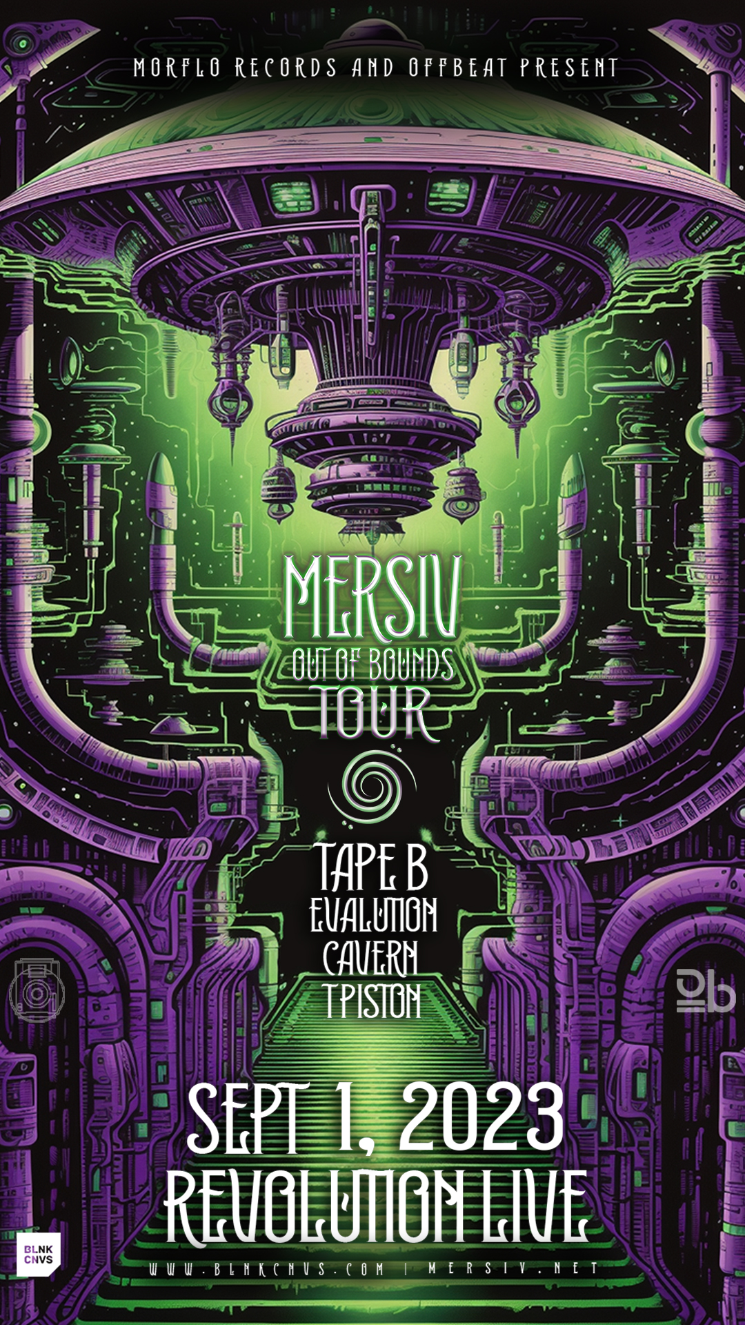 BLNK CNVS, Morflo Records, & Offbeat Presents: Mersiv - Out Of Bounds Tour