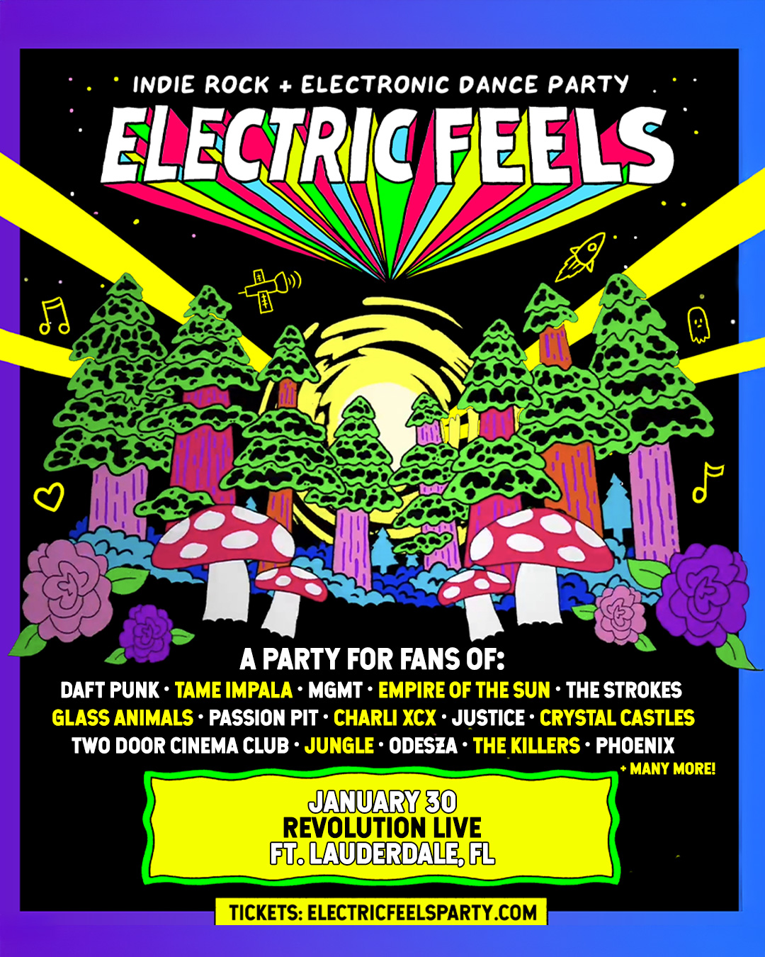 Electric Feels: Indie Rock + Electronic Dance Party  